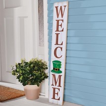 8pc Welcome Sign Front Porch Interchangeable Holiday MultiSeason Leaning Hanging - £28.28 GBP