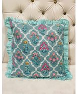 Throw Pillow Covers 2 Pack 100% Cotton Ruffle Floral Square Decorative P... - €35,83 EUR+