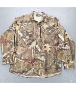 Mossy Oak Break-Up Infinity Camo Vented Hunting Fishing Button Shirt Size L - $14.85