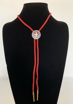 Vintage Red 75th Diamond Jubilee Medallion Boy Scout BSA Bolo Neckerchie... - $13.49