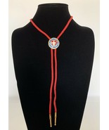 Vintage Red 75th Diamond Jubilee Medallion Boy Scout BSA Bolo Neckerchie... - $18.45 CAD