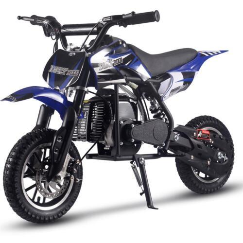 MotoTec Alien Gas Dirt Bike 50cc 2-Stroke in Blue Kids&#39; Off-Road Fun - $349.00