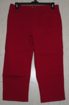 EXCELLENT WOMENS Style &amp; co. DENIM RED CAPRI SLIMMING FIVE POCKET JEANS ... - £22.38 GBP