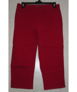 EXCELLENT WOMENS Style &amp; co. DENIM RED CAPRI SLIMMING FIVE POCKET JEANS ... - €24,32 EUR
