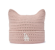 MLB Korea Summer Crochet Meow Cat Beanie Hat LA Dodgers Casual Lifestyle... - $60.50