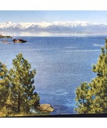Lake Tahoe Sierra Snow Capped Mountains Vintage Postcard Nevada Side - £7.77 GBP