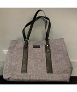 NEW Utotebag Women&#39;s Gray Black Computer Bag Tote Bag Purse Laptop - $38.36 CAD