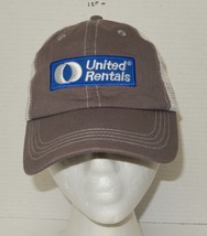 United Rentals Trucker Snapback Hat Cap Gray Blue - $14.80