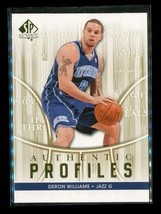 2008-09 Upper Deck Sp Authentic Basketball Card AP-36 Deron Williams Utah Jazz - £3.87 GBP