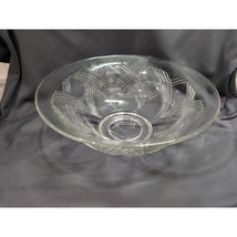 Anchor Hocking Large Clear Swirls Serving Bowl, Salad Bowl Vintage Kitch... - $9.90