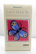 Butterfly Latch Hook Kit 12&quot;x12&quot; Complete Kit HOOK INCLUDED by WonderArt... - $12.30