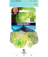 GENUINE Moon Glow Net Bag of 24 Marbles &amp; One Mega Glow In Dark Shooter - $8.86