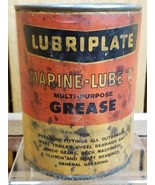 Vintage Lubriplate MARINE-LUBE &quot;A&quot; Grease Metal Can 16oz Fiske Brothers ... - $42.93