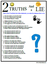 2 Truths and a Lie,  A popular game at parties.  Are you good at telling truth f - £2.35 GBP