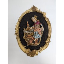 Vintage Empire 3D Wall Art 826 A Italy Picture Woman Spinning 16&quot; X 11&quot; - £31.94 GBP