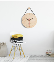 Mid century wall clock large, Unique wooden large wall clock, Digital cl... - $99.00