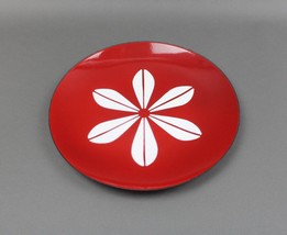 Cathrinholm Norway Red Enamel Lotus 12&quot; Plate Platter Mid Century Modern... - $437.99