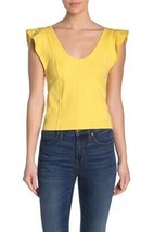 Free People Womens T-Shirt Fleur Yellow Size Xs OB1090499 - £37.57 GBP