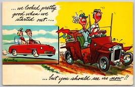 Postcard Humor Funny Comic We Looked Pretty Good You ought should to See... - $3.87