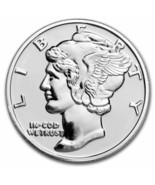 1 ounce MERCURY SILVER DIME .999 MINT SILVER ROUND* ~ IN A HARD CASE! FR... - €50,07 EUR