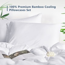 Pliiowcase Queen Size Set of 2 Rayon Derived from Bamboo Pillowcase Soft and Bre - £19.59 GBP