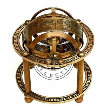 Antique Brass Armillary Sphere Astrolabe Maritime Nautical Collectible G... - $19.20
