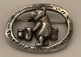 Disney Vintage Sterling 925 WINNIE THE POOH TIME FOR A LITTLE SOMETHING ... - £21.72 GBP