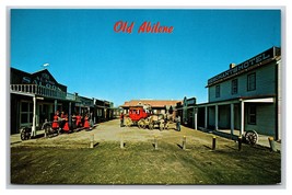 Dirt Street View Stage Coach Old Abilene Kansas KS UNP Chrome Postcard O22 - £2.30 GBP