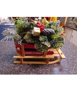 Radio Flyer Wooden Christmas Decorative Sleigh FTD Teleflora Gifts Planter - €21,10 EUR