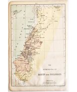 1920 Map Dominions Of David And Solomon Bible Page Christian Collectible... - $15.86 CAD