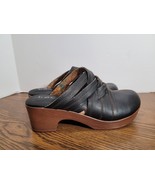 BOC Born Johana Comfort Clog Black Faux Leather Chunky Block Heel 8 Retr... - $594.91 MXN
