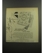 1953 Eaton&#39;s Paper Ad - She&#39;s fashion-wise she uses Eaton&#39;s Calais Ripple - £14.55 GBP