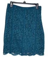 Tory Burch Women&#39;s Lace Floral Lined Straight &amp; Pencil Debra Teal Blue Size 4 - £37.97 GBP