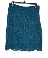 Tory Burch Women&#39;s Lace Floral Lined Straight &amp; Pencil Debra Teal Blue S... - £37.23 GBP