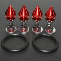 Red Jdm Spike Aluminum Quick Release Fasteners Kit Fit For Bumper &amp;Trunk - £6.67 GBP