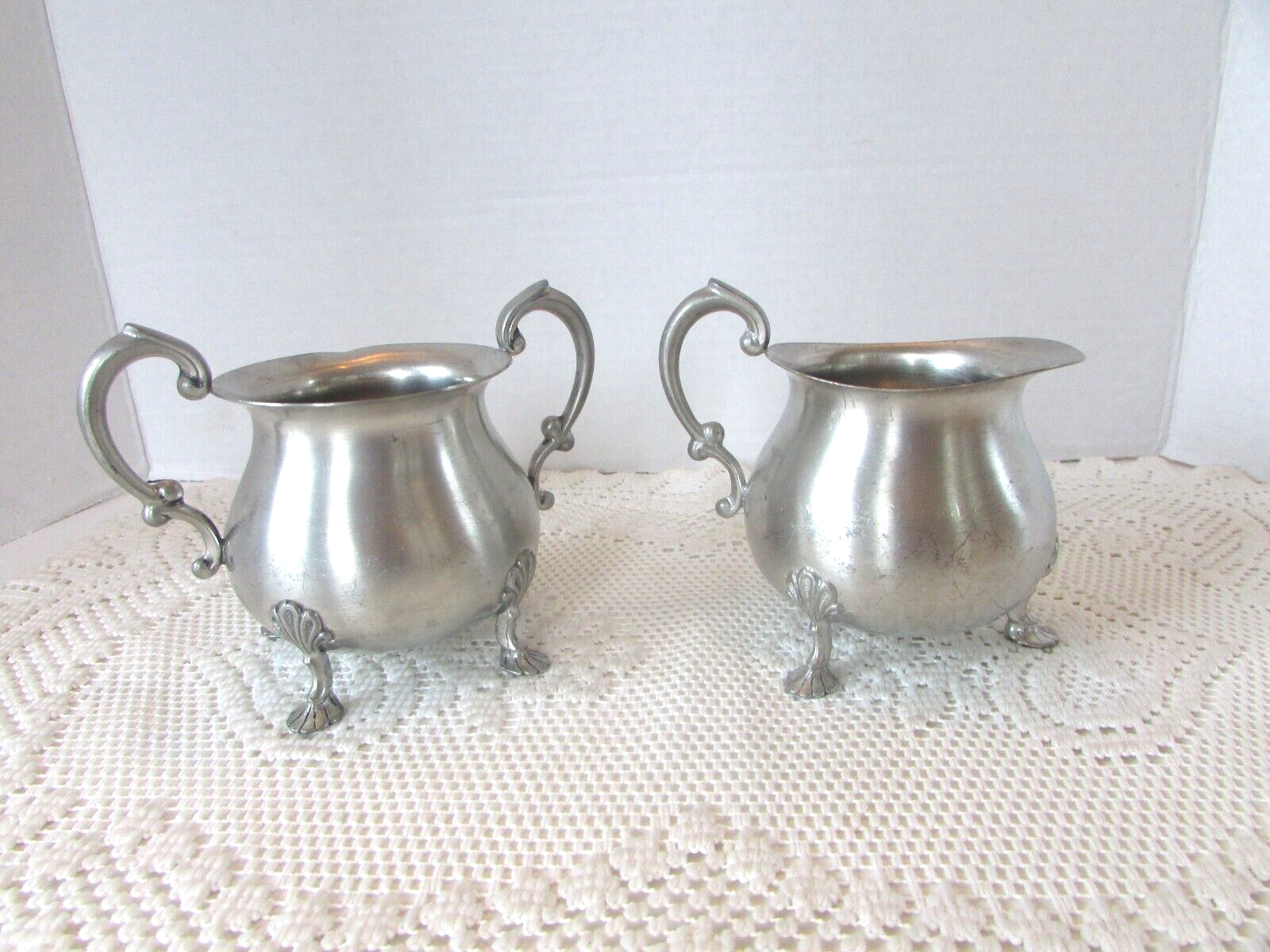 Vintage Empire Silverplate 4 Legged Suger Bowl and Creamer Set - $11.83