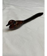 Vintage Hand Carved Wooden Duck Letter Opener KG JD - $20.37 CAD