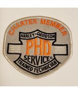 Harley Davidson Charter Member PHD Service Trained Technician 4&quot; Patch Gray - $12.36