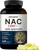 NAC Supplement 1200mg Per Serving | 240 Capsules, N-Acetyl Cysteine with Quercet - £14.93 GBP