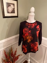 The Limited Women’s Burgundy Red Floral Sweater Size Small Tall - $4.95