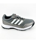 Adidas Tech Response 2.0 Gray Silver Metallic Mens Wide Golf Shoes EE9420 - £45.64 GBP