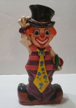 Vintage Ceramic 2 Face Clown Figure Happy Sade Hand Painted 8.5&quot;  - £18.19 GBP