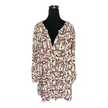 Ava &amp; Viv Autumn Floral Blouse Ballon 3/4 Sleeve Muted Tones Relaxed Fit... - £4.73 GBP