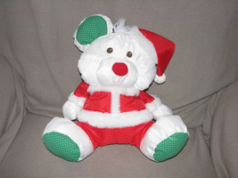 FISHER PRICE 1991 STUFFED PLUSH TEDDY BEAR MOUSE HOLIDAY XMAS PUFFALUMP ... - £25.02 GBP