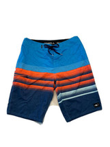 O’Neill Board Shorts Mens Waist 31 Blue Orange Stripes Non Slip Grip Tie... - £15.22 GBP