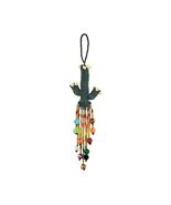 Green Floral Cactus Hanging Figurine Ornament Czech Glass Seed Bead Frin... - $27.90 CAD