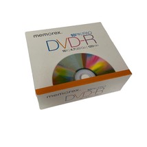 Memorex 10 Pack DVD-R Blank Discs In Jewel Cases 16x 4.7GB 120 Min Brand... - $6.67