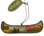 Midwest CBK Decoupage Canoe Wood Decorated Christmas Ornament NWT - $7.74