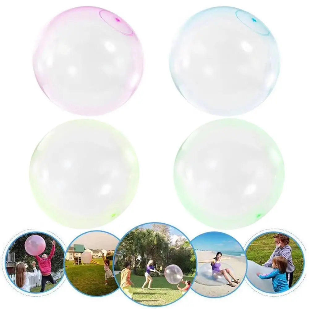 Bubble Ball Children Outdoor Soft Squishy Air Water Filled Bubble Ball Blow Up - £8.99 GBP+