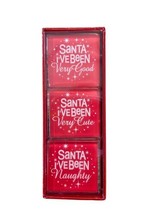 Fun Santa I&#39;ve Been Naughty Red and White Christmas Assorted Magnets - £7.23 GBP